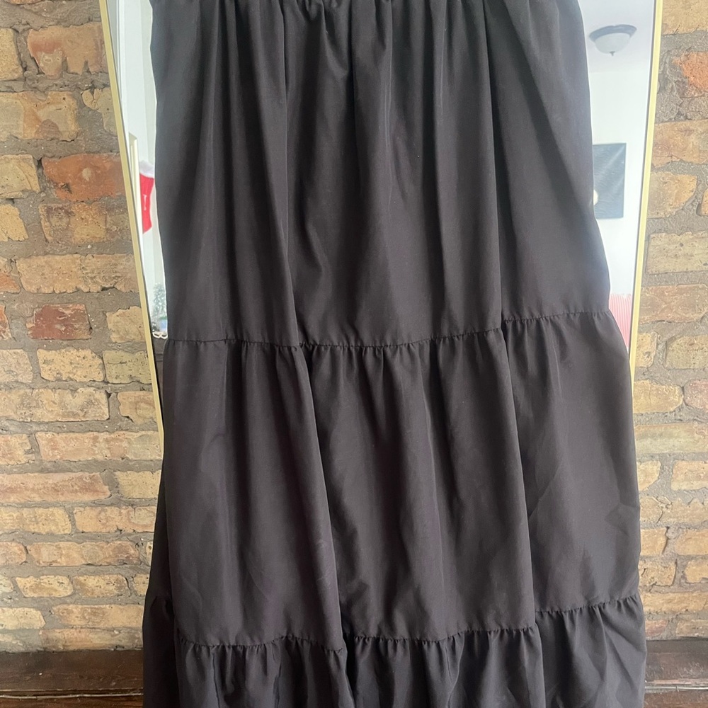 Zara Black Poplin Maxi Dress - Picture 4 of 6